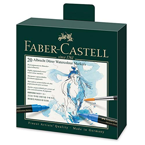 Faber-Castell 160320 - Estuche 20 Marcadores Acuarelables A. Dürer - Color Surtidos