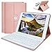 Produktbild COO iPad Mini 4 -A1538/A1550 Hülle Tastatur, 360 Grad rotierende Stand Keyboard Case mit Mulit-Angle- Ständer-Funktion, mit Auto Schlaf/Wachen, Bluetooth Deutsches QWERTZ Layout (Champagner)