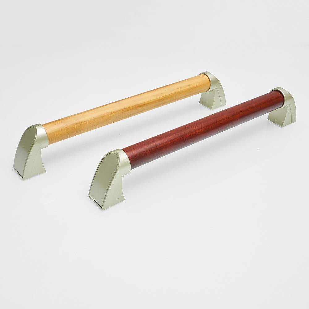Maniglie in Legno per Bagno Maniglione Antiscivolo Impermeabile per disabili e Anziani nella Toilette WC in Legno bianco-44 cm