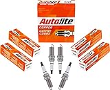 Autolite 5325 Copper Resistor Automotive Replacement Spark Plugs (4 Pack)