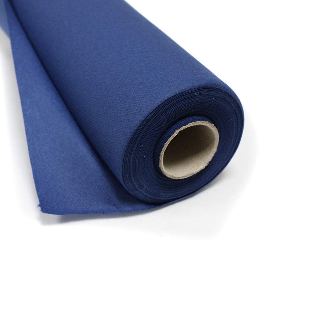 Rouleau Nappe Bleu Marine Intissé | Largeur 1,20 m - Longueur 25 m | Toucher et Effets Tissu | Imperméable | Gamme Prestige | Table de Fêtes, Banquets et Cérémonies