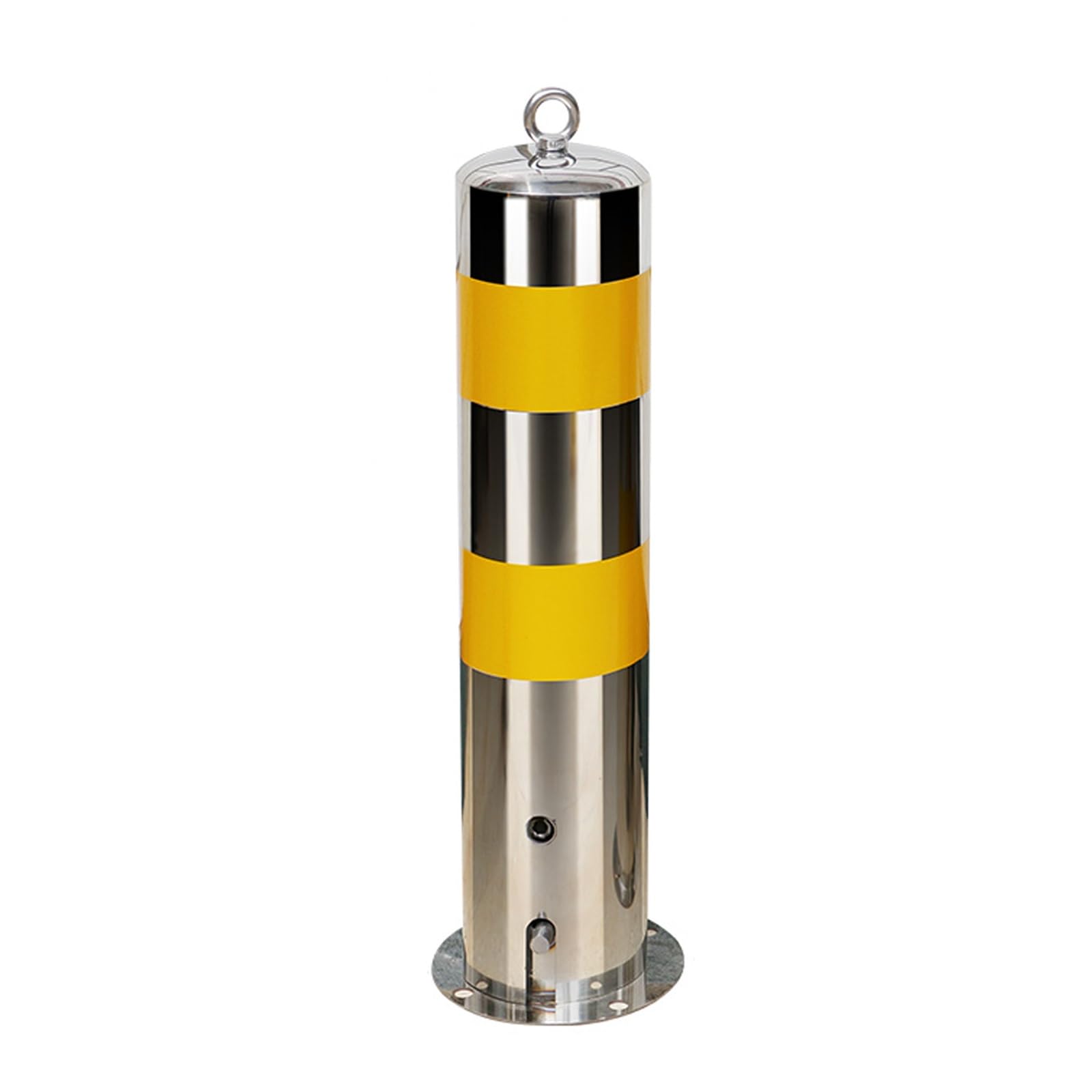 Aioneer Reflective Stainless Steel Safety Bollards - Durable Parking Barrier Posts & Traffic Channelizers For Construction Sites, Driveways & Sensitive Areas 11.4Cm/4.5In-Silver (1pcs)-11.4cm/4.5in