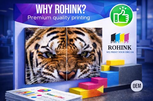Image of ROHINK Premium Dye Ink Bottles for Brother Printers, T220, T300, T310, T420, T500, T520, T820, T920, T510, T910, T710, T4500W, T800W, T710W - Printer (C /M /Y - 50ml x 3)(Black x 100ml)
