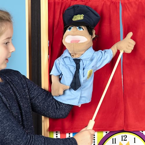 image for Melissa & Doug Rescue Puppet Set - Police Officer and Firefighter - So