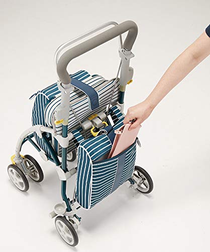 Amazon｜【フランスベッド正規品】 シルバーカー ブルー ストライプ 
