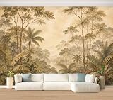 Wall Mural Peel and Stick Vintage Forest Jungle Scenery Large Wallpaper
