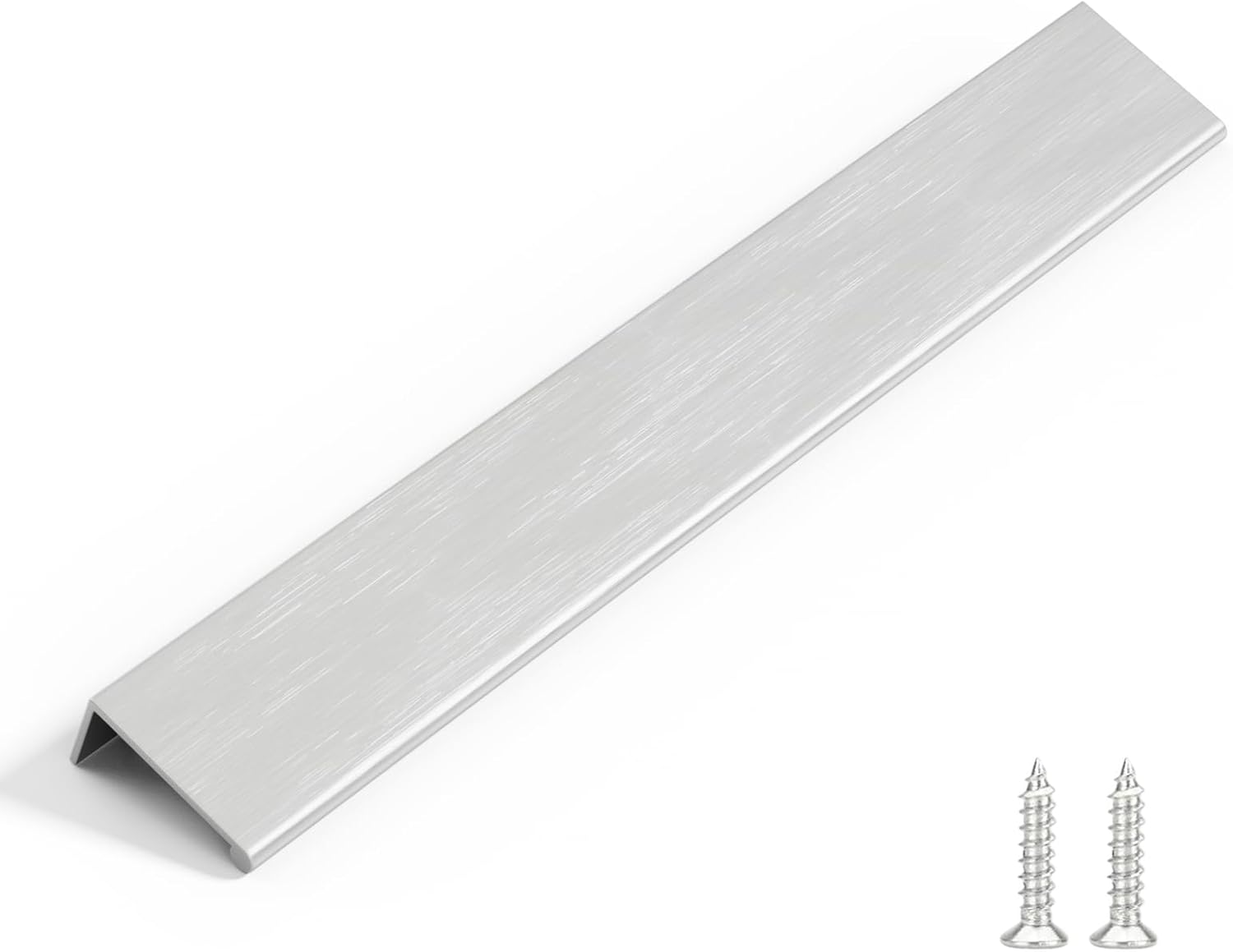 Rergy 30 Pack 10 INCH Cabinet Pulls Brushed Nickel Finger Pulls, Brushed Nickel Edge Pulls for Cabinet Kitchen Cabinet Edge Pulls, 256mm Cabinet Finger Pulls