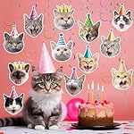30 PCS Cat Theme Hanging Swirls Decorations Pre-Strung Kitten Birthday Party Decorations Pet Cats Hanging Cutouts Ceiling Streamers for Kids Baby Shower Cats Lovers Pet Birthday Party Decor - Image 5