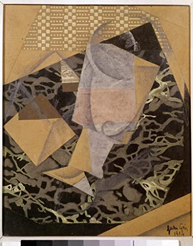 Toile Peinture Murale Au Café Impression Prints Juan Gris - Décoration Salon Cubiste Espagnole 60x90