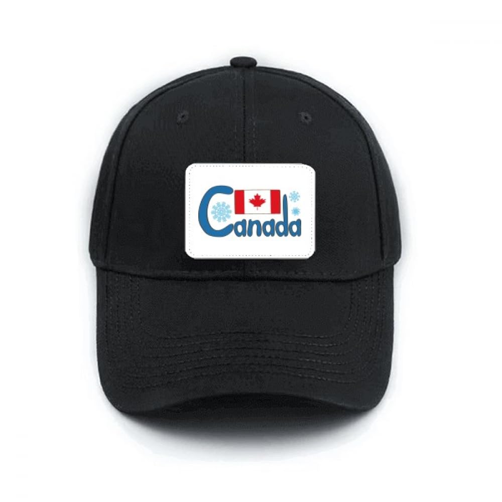 Casquette de baseball noire Canada réglable et classique en coton - 4