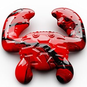 Dog Toys for Aggressive Chewers, Dog Toys for Large Dogs, Tough Nylon Crab-Shaped Dog Chew Toys with Bacon Flavor, Chew Toys for Aggressive Chewers,Red