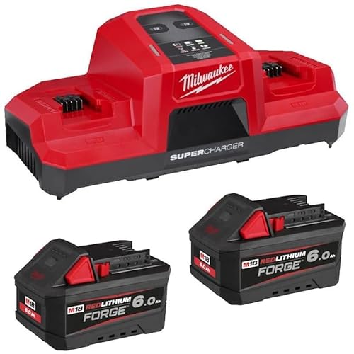 Milwaukee M18Fnrg-602 M18 6.0Ah Forge Batterie & Dual Bay Super Charger Pack