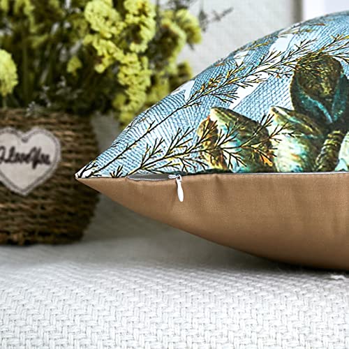 Tritard Nautical Coastal Throw Pillow Covers Set Of 2 Outdoor Decorative Ocean Themed Cushion Cover Beach Starfish Seahorse Couch Pillow Cases For Bed, Living Room, Sofa, 18X18 Inches, Brown #TOP5