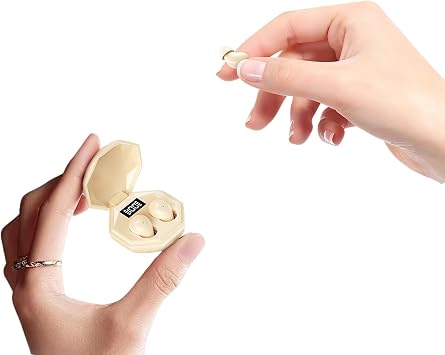 Xmenha Invisible Small Mini Sleep Earbuds Wireless Bluetooth Invisible Headphones Ear Buds Smallest Tiny Micro Hidden Discreet Earbuds for Work Sleeping Side Sleeper