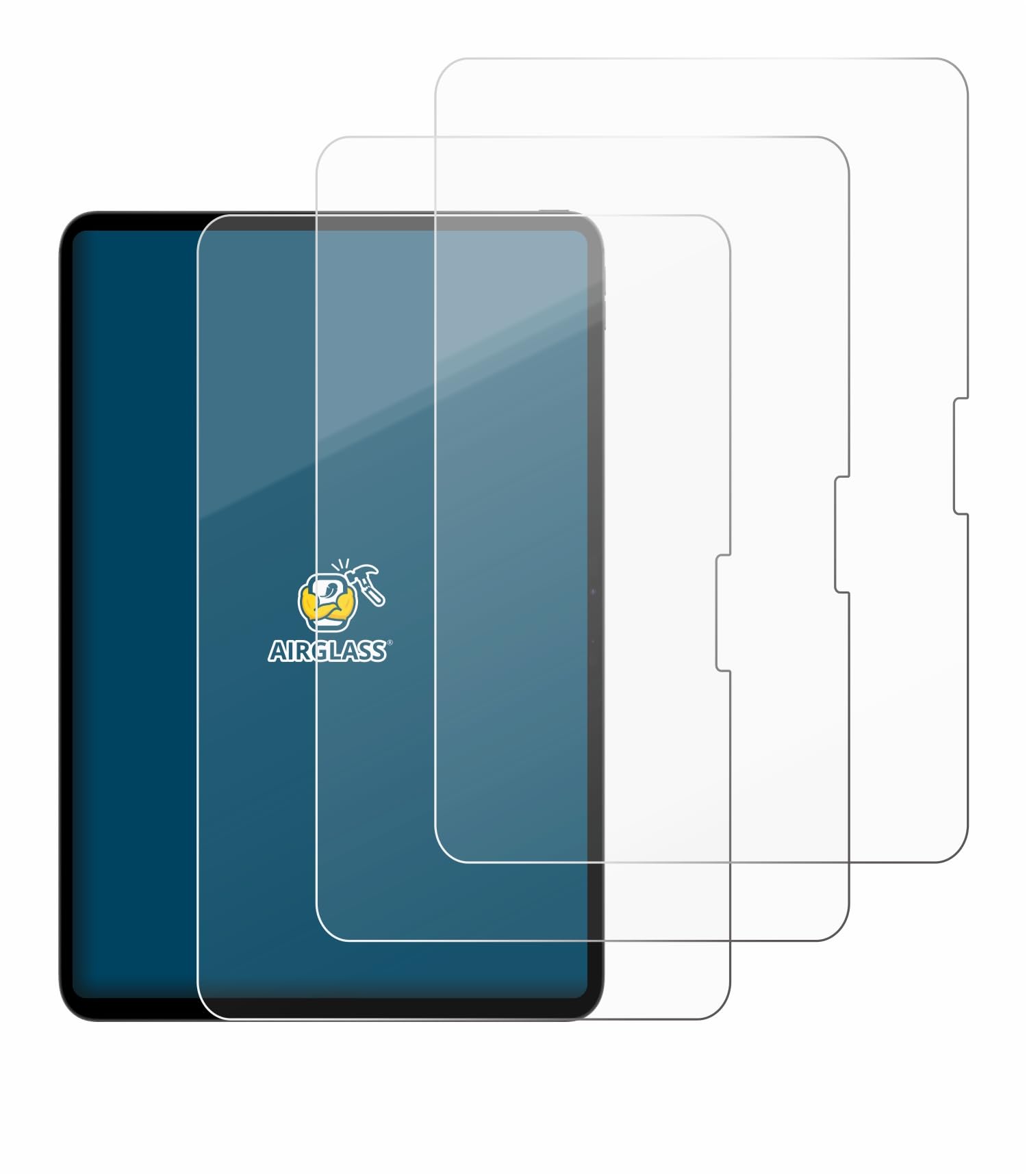 BROTECT 3 Stück Schutzglas für Apple iPad Pro 13" 2024 | Transparenter Displayschutz Made in Germany, Schutzfolie Panzer Folie Glas 9H Anti-Fingerprint Einfache Montage Clear
