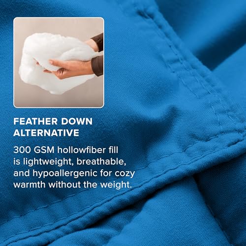 Image of Bare Home Comforter Set - Full Size - Ultra-Soft - Goose Down Alternative - Premium 1800 Series - All Season Warmth (Full, Medium Blue)