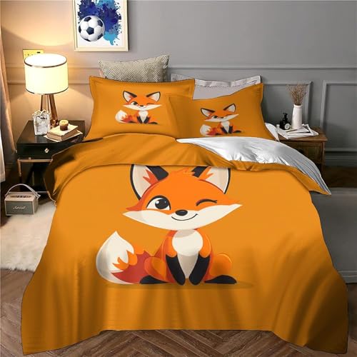 Housse de couette 220x240 caneton imprimé 3D microfibre douce