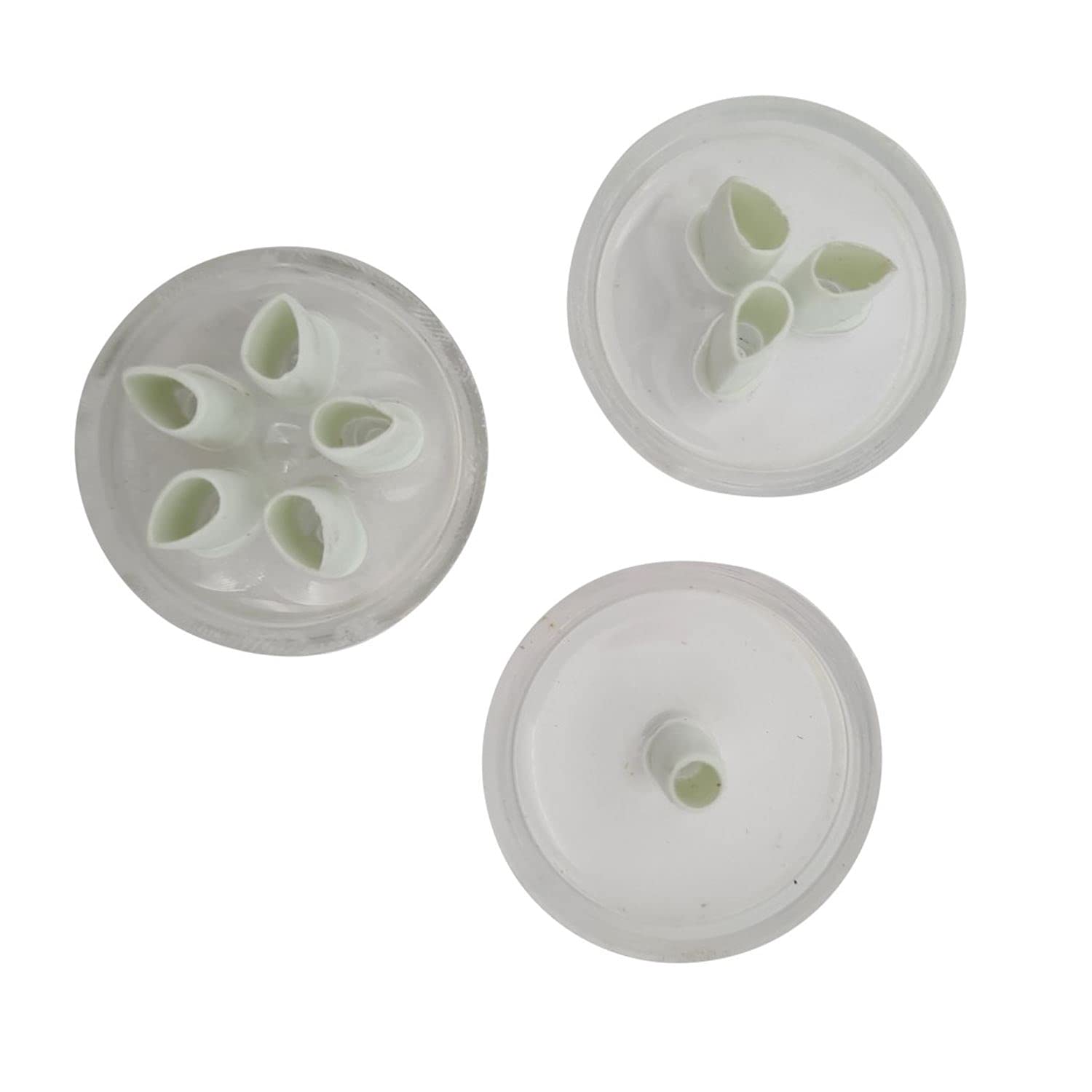 Yolli White Micro Petal Leaf Cutters - 3 Designs - Sugarcraft Tools (1 Pk)