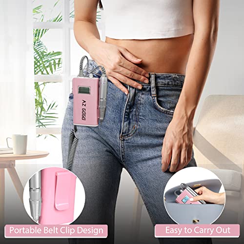Taladro eléctrico profesional para uñas portátil rosa miniatura 4