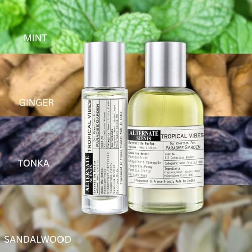 Image of Alternate Scents Tropical Vibe 100ml Perfume | Warm Spicy Blend with Seductive Notes | 30% Oil Concentration | Long Lasting Fragrance for Men & Women | Made in India