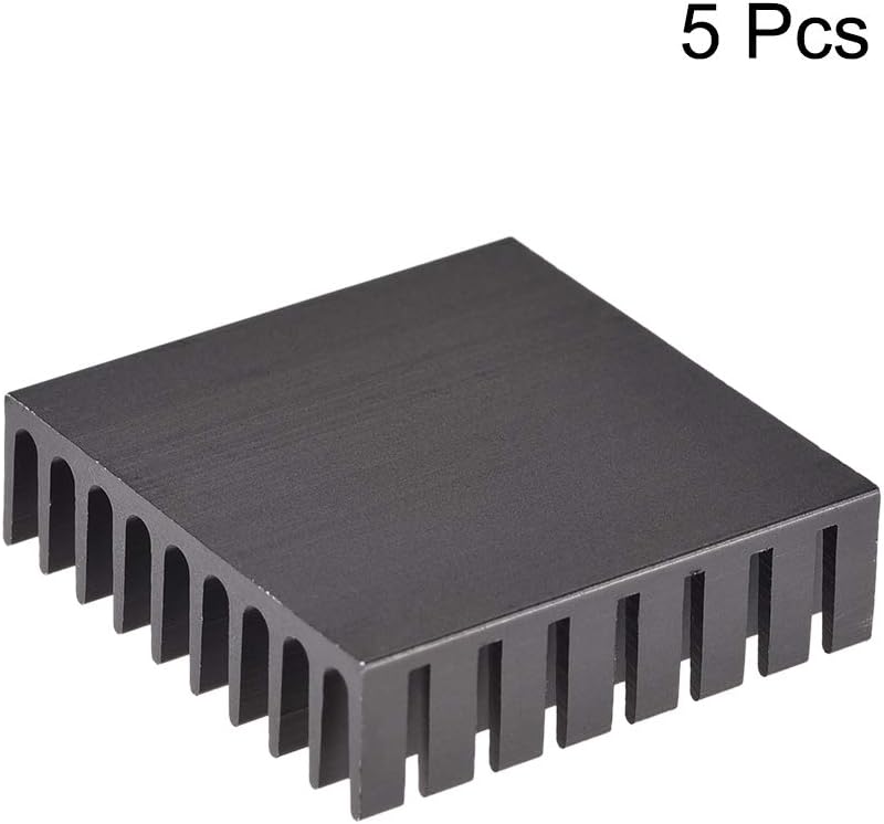 sourcing map Electronic Radiators Heatsink for MOS GPU IC Chip Black 35 x 35 x 10 mm 5pcs, 35x35x10mm - Image 4