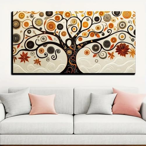 Art mural bleu et or 80x160cm pour sublimer la décoration de votre chambre