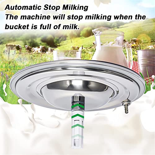 Vacuum Pulsation Suction Pump Milker Machine Us Standard Portable Automatic Cattle Milking Equipment With Brush Milk Lining (7L For Cow) #TOP7