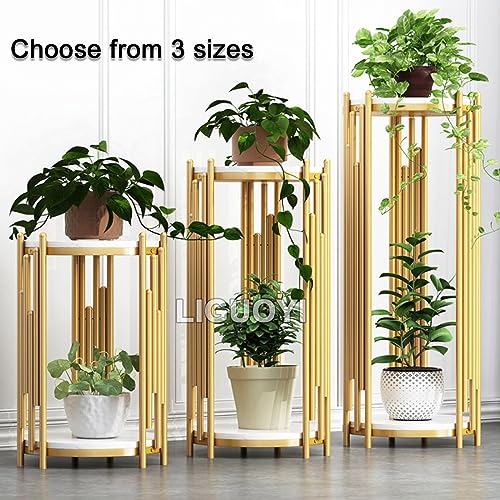Support pot de fleurs d'extérieur 2 niveaux effet marbre pour votre balcon - 8