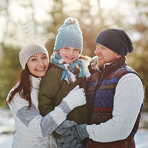 9 Pieces Knit Slouchy Hat For Women Men Oversized Soft Warm Winter Hat Chunky Stretch Cable Knit Beanie Skully (Cute Colors) #TOP4