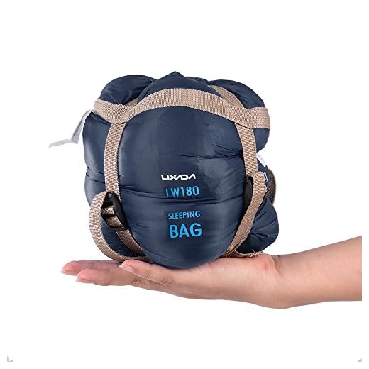Lixada Sac de couchage Camping Voyage Randonnée Multifonction ultra léger Enveloppe extérieure Sac de couchage 650g