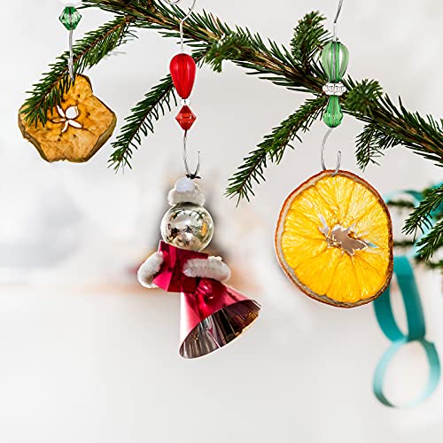 Zhengmy 45 Pieces Christmas Hook Acrylic Wire Ornament Xmas Tree Ornament Hooks Holiday Hanger for Home Decoration(Silver)