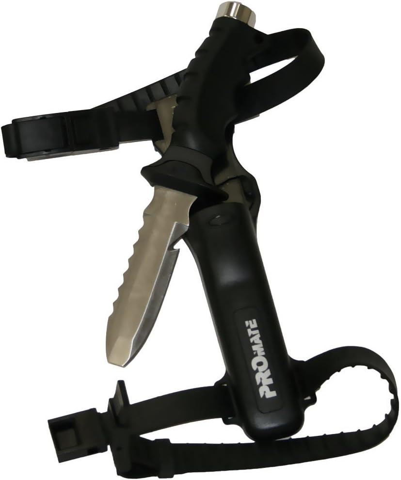 Promate Blunt Tip Stainless Steel Knife (4 1/2" Blade) for Scuba Diving Snorkeling