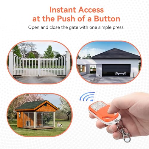 4Pcs Garage Door Opener Remote for 433.92MHz, HCS301 Rolling Code Chip Automatic Gate Opener Remote Replacement for Barn Doors, Warehouse Doors & Chicken Coop Doors, up to 131FT by Yulatik - Image 5