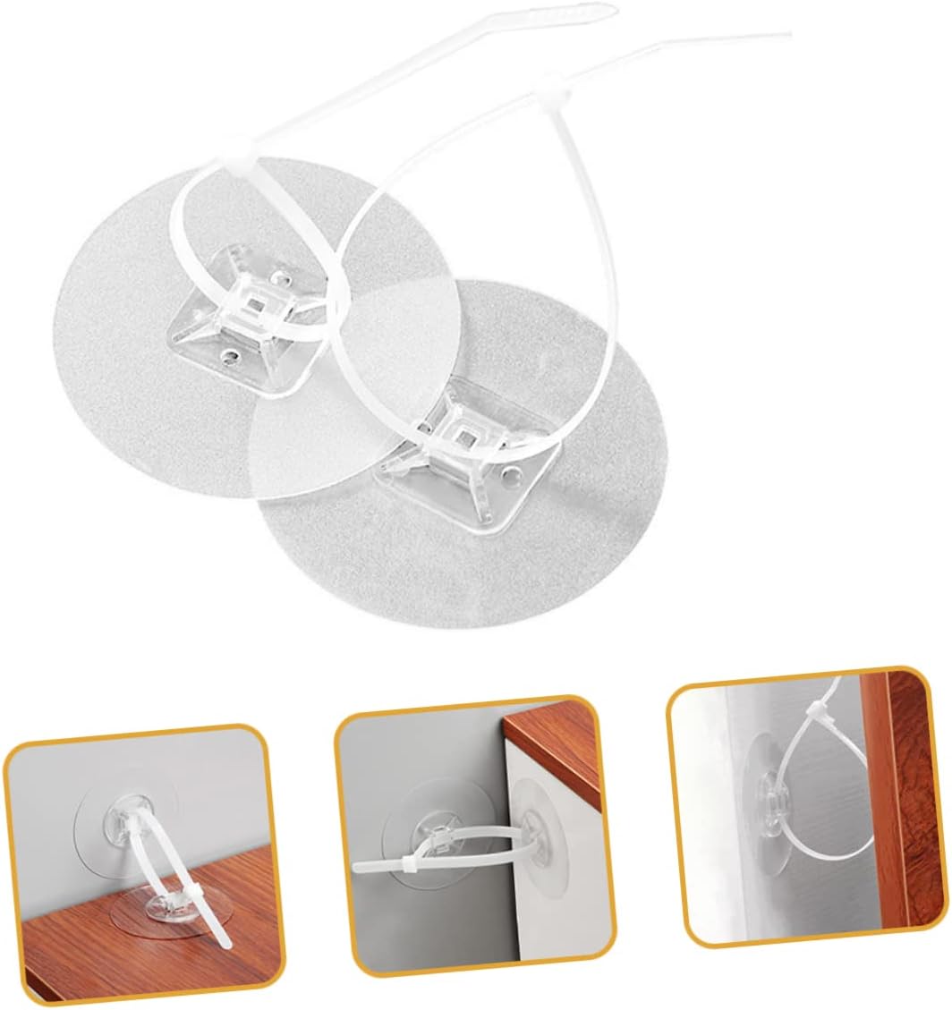 Alipis Furniture Mounting Kit of Falling Fixators No Drill Furniture Anchors Cabinet Proofing Wall Straps for Secure Mounting