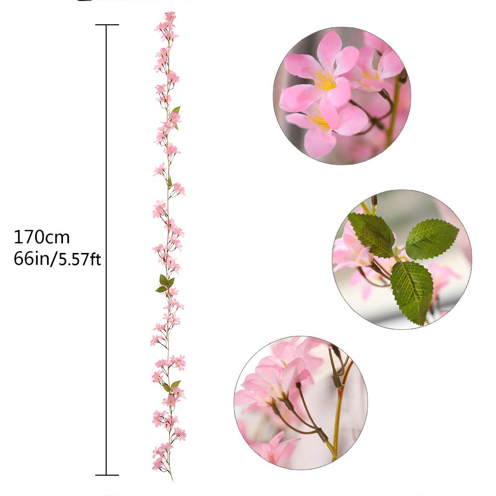 Ghirlanda di glicine viola di lusso, decorazione floreale con glicine finto - Italia