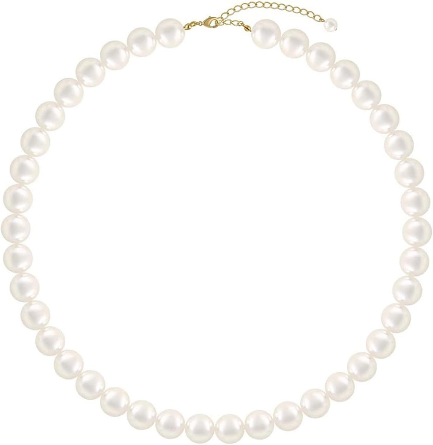 Pearl Necklaces for Women, Freshwater Pearl Necklace, Women Men Elegant