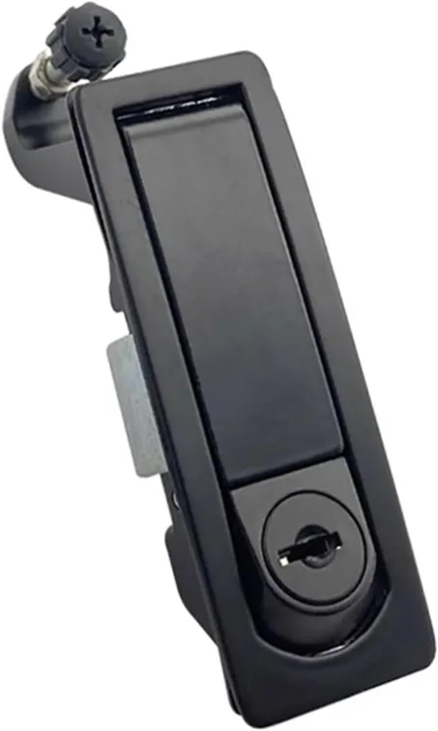 MS606 Metal Box Button Bounce Lock Air Compressor High Pressure Boiler Locks Cinet 1Pcs(Chrome no Key)