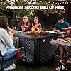 Ciays 28 Inch Propane Fire Pit CSA-Listed Outdoor Fire Pit Table, 50,000 BTU Steel Gas Fire Pits with Lid and Lava Rock, Add Warmth and Ambience to Parties On Patio Deck Garden,Black,CIFPT3-N1 #2