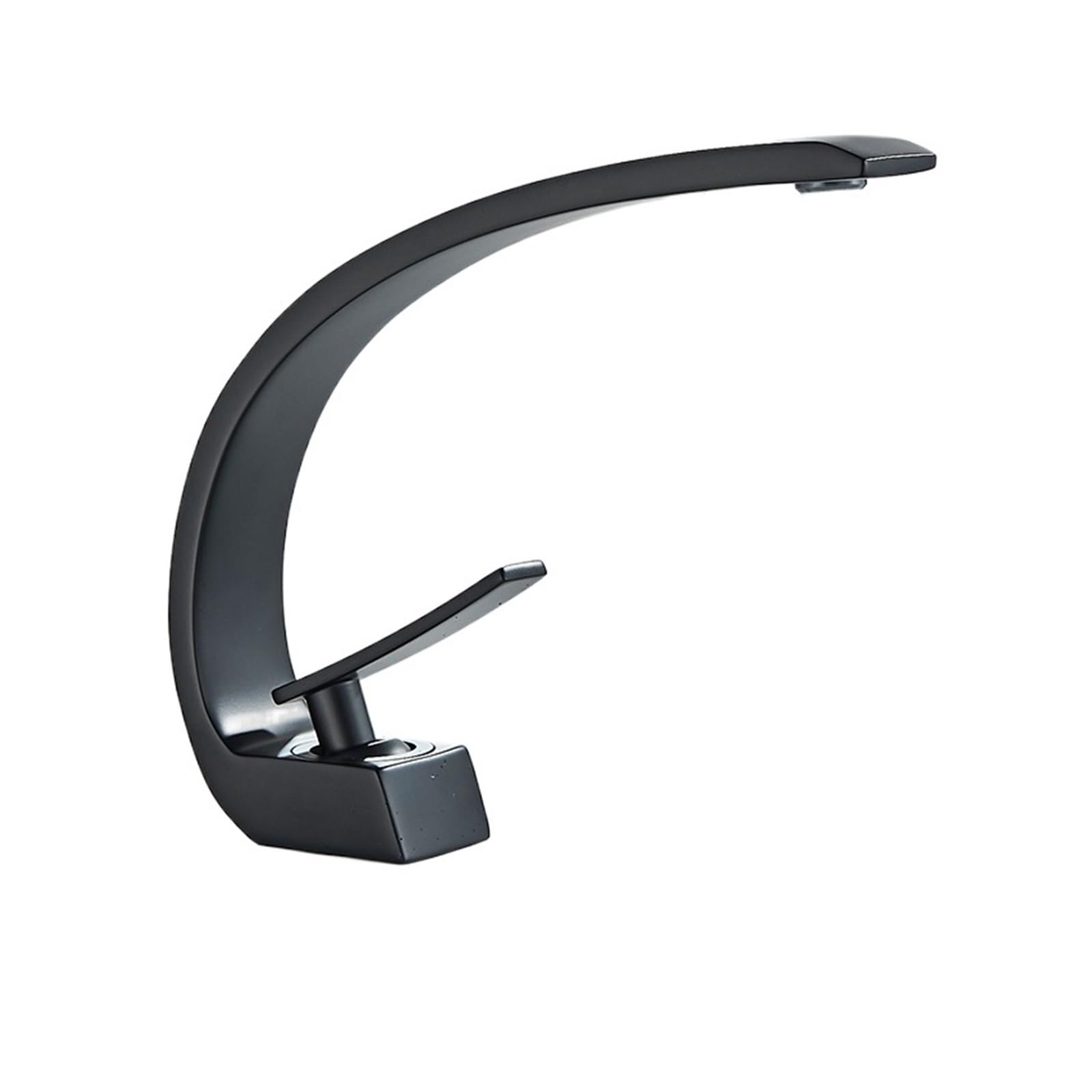 CVFRDD Basin Sink Faucet Hot And Cold Bathroom Mixer Tap, Single Hole Basin Sink Tap, Washing Face Bathroom Faucet Deck Mount Mixer Crane(Nero)