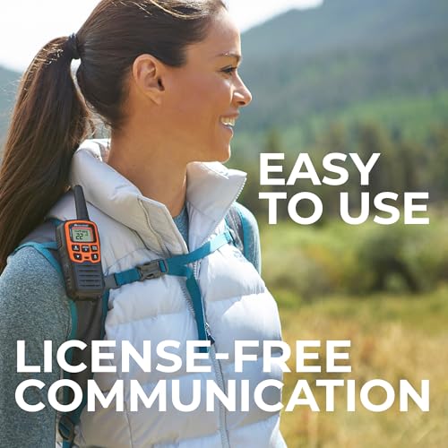 Midland- T51VP3 X-TALKER Spotting and Recovery Walkie-Talkie Long Range - FRS Two Way Radio for kids Caravanning with NOAA Weather Scan + Alert, 38 Privacy Codes - Black/Orange - 2 Pack - Image 4