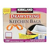 Kirkland Signature Drawstring Kitchen Trash Bags - 13 Gallon, 600 Count (3n22pzx)