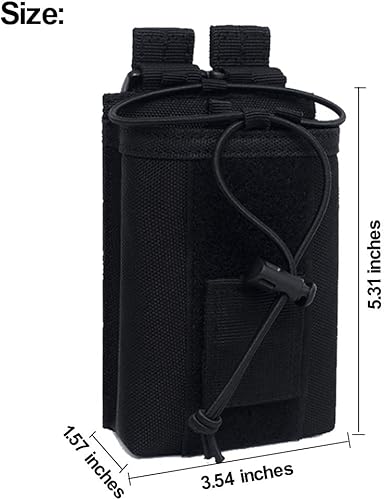 Miniatura 5 de Bolsa de radio  1000D Tactical Molle ajustable de dos vías radios soporte bolsa para walkie talkies