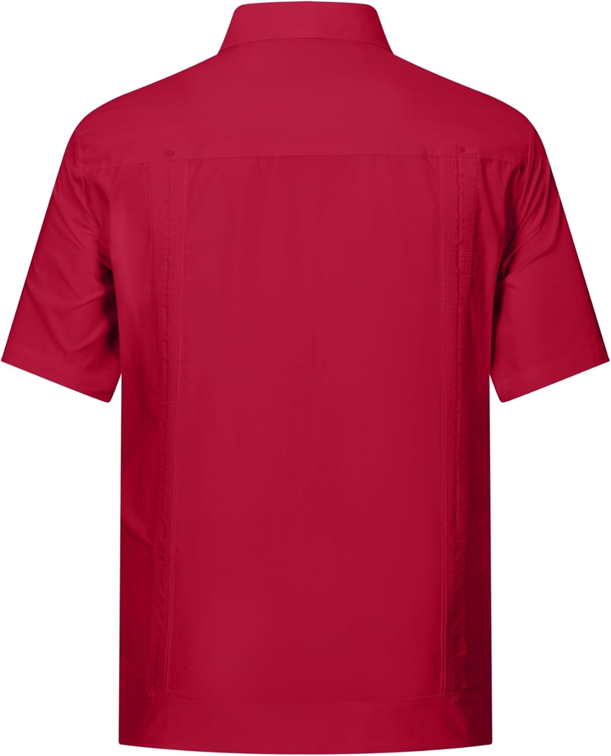 MAXJON Mens Guayabera Shirts Casual Snap Short Sleeve Shirts with Four Pockets,Summer Beach Shirt Tops - Image 2