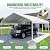 RITERYIFER Heavy Duty 10x20 FT Carport - Galvanized Steel Metal Carport for 2 Cars, Lean-to Canopy Kit, Multi-Use Outdoor Protection Tent for Vehicle, Boat, Tractor & Storage Shelter