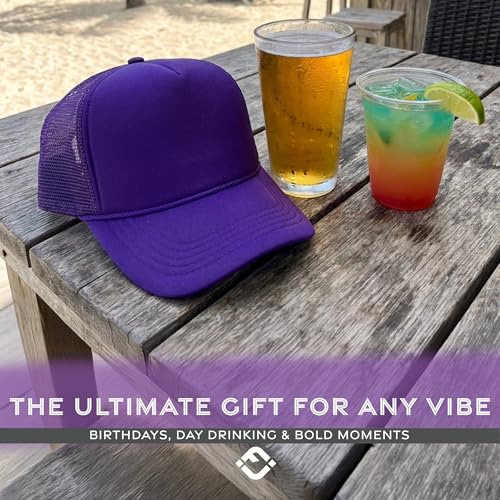 Image of Funky Junque Blank Mesh Foam Lightweight Snapback Trucker Hat | Lightweight Foam Trucker Hat with Breathable Mesh Back, Golf Beach and Street Style, Trendy Trucker Hats for Men