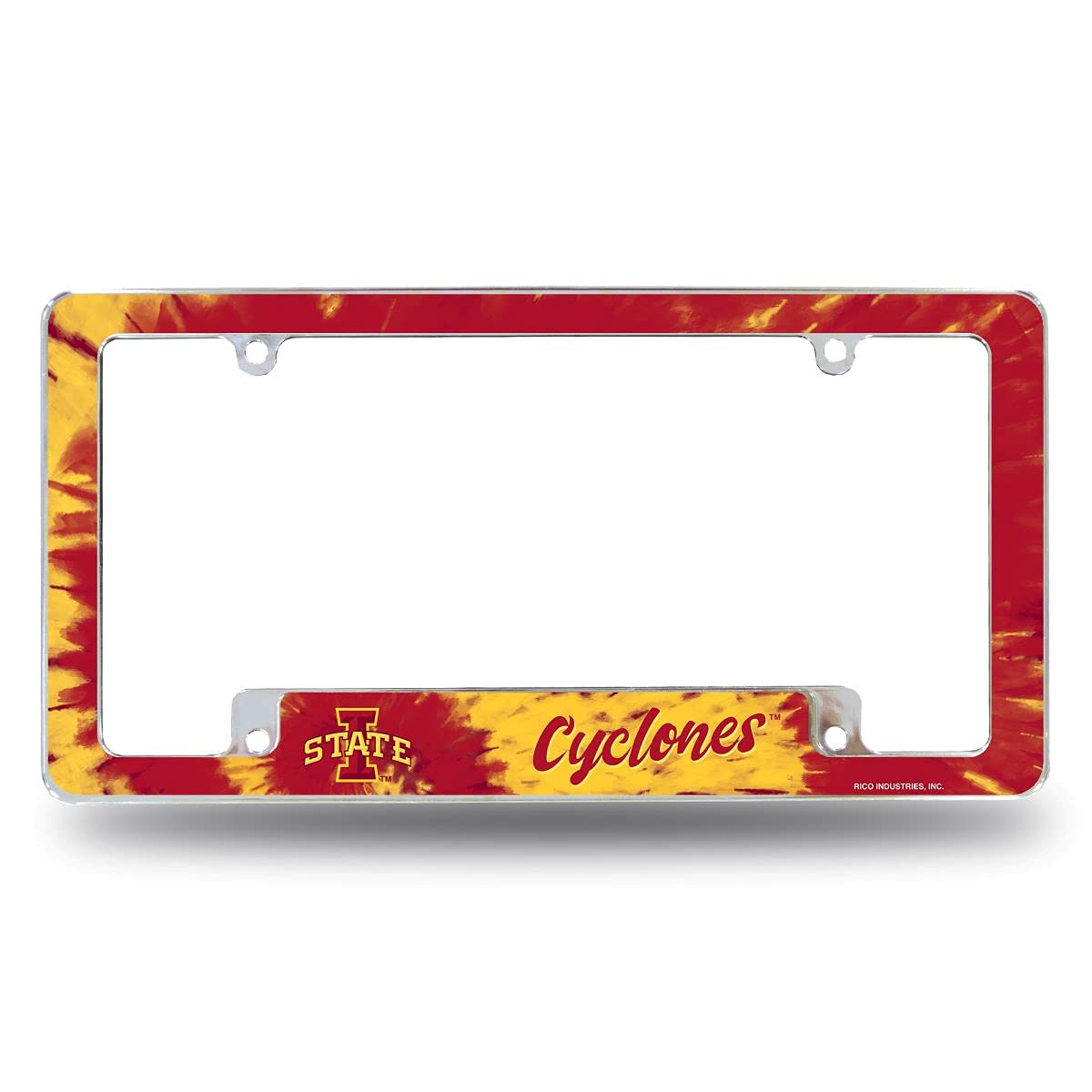 Rico AFC250201BTD Iowa State University - Tie Die Design - All Over Chrome Frame (Bottom Oriented)