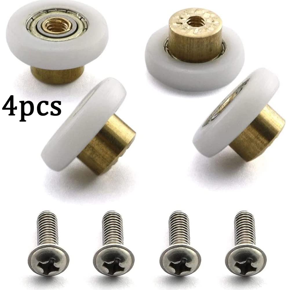 NA 4 szt. Wymienne rolki do drzwi prysznicowych / szyny / koła 20 mm/23 mm/25 mm/27 mm średnicy