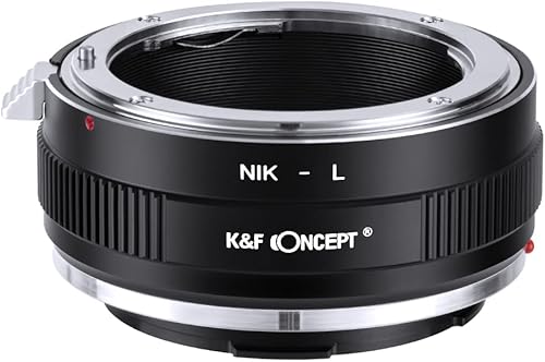 K&F Concept Adaptador de montaje de lente NIK-L enfoque manual compatible con lente Nikon F a cuerpo de cámara de montaje L
