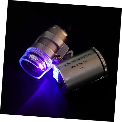 Miniatura 6 de OSALADI 2 unids microscopio de bolsillo microscopio digital joyeros mini microscopio mano Takmly microscopio mini 60x microscopio de vidrio