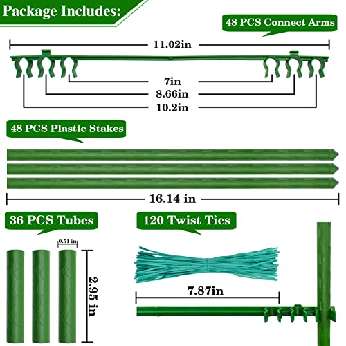Halatool 4 Packs Tomato Cage, Up To 62In Tomato Trellis Expandable Tomato Cages For Garden Tomato Plant Stakes With 120 Twist Ties Tall Tomato Cages With Adjustable Snap-On Arms For Vegetables Flowers #TOP1